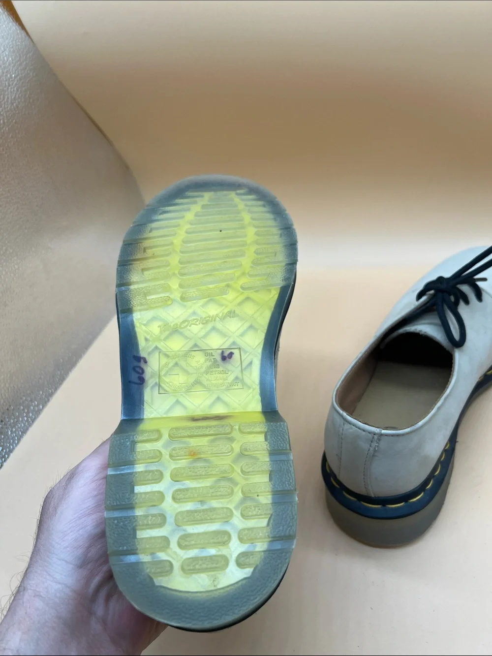 Dr. Martens 1461 in Pale Olive suede 8 uk men 9 women 10